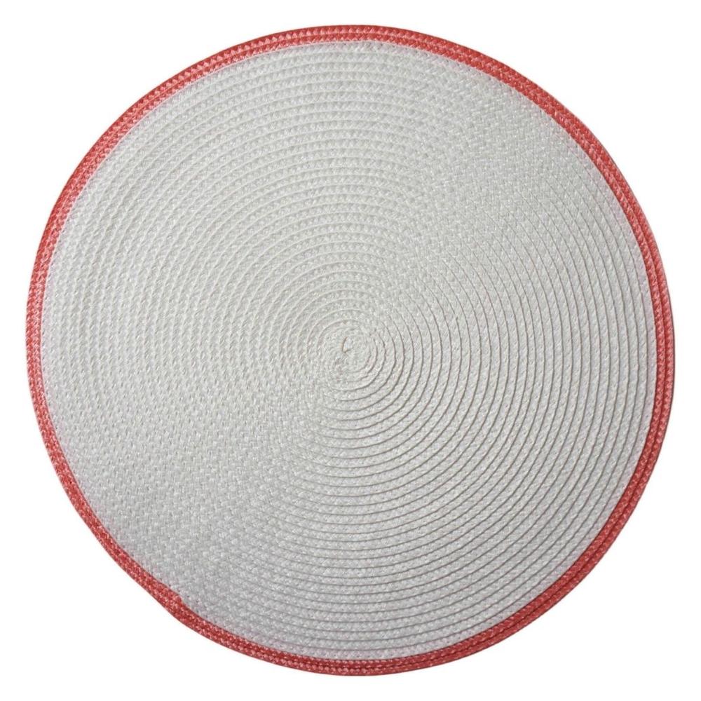 Set de Table Rond Paille Corail Kasa 38cm
