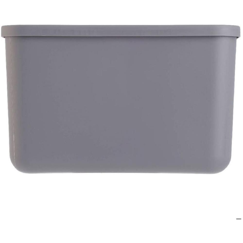 [723027] Boîte de Rangement Grise avec Couvercle Kasa 25x18x16cm
