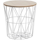 Table en Métal Blanche 28xH37 cm