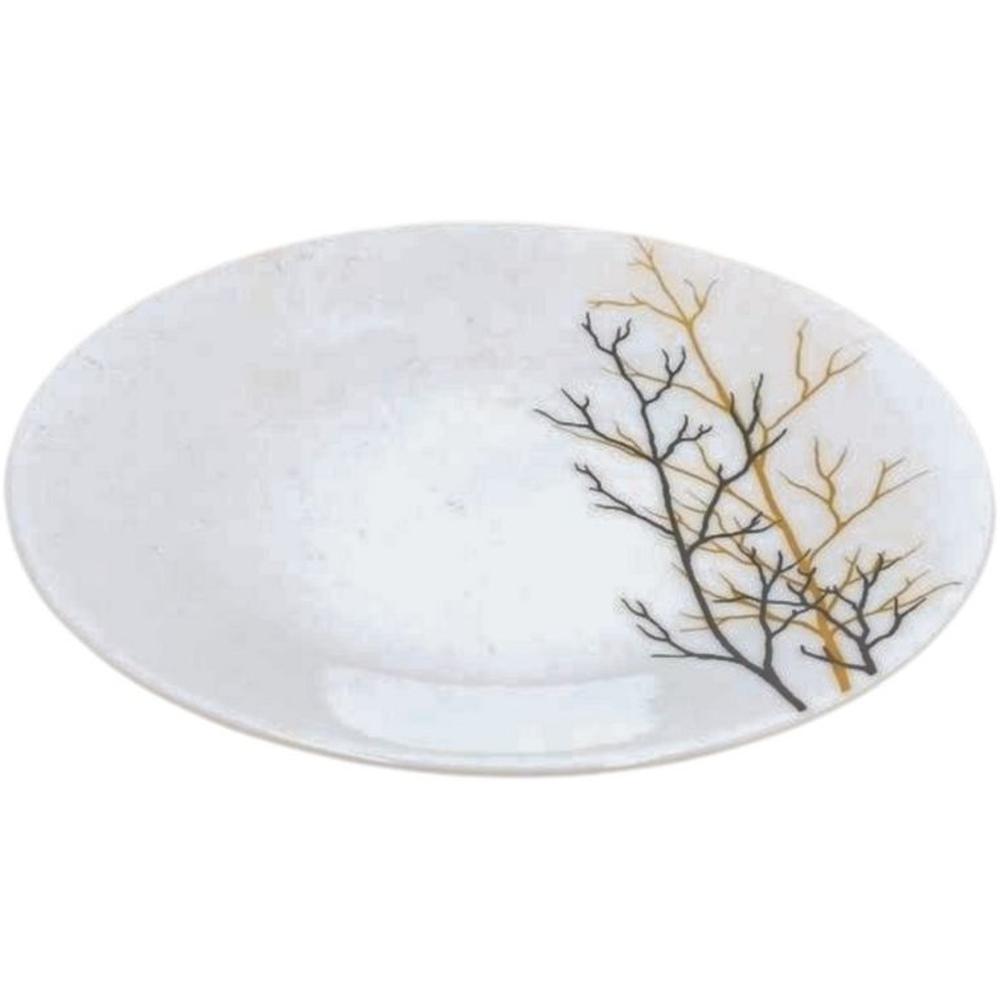 Assiette Plate en Porcelaine Blanche Ivoire 19cm