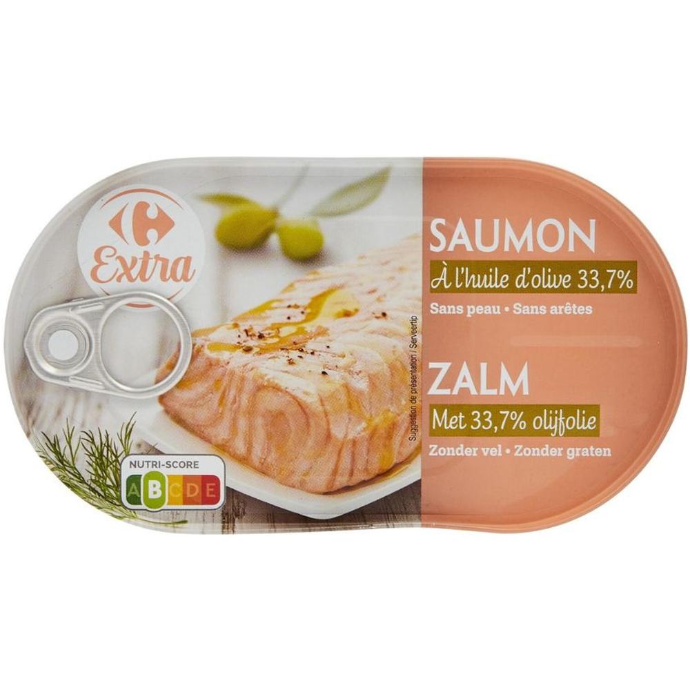 Saumon à l'Huile d'Olive Carrefour Extra 105g