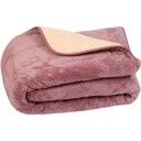 Couette en Flanelle Unie Mouton Rose 580g/m².