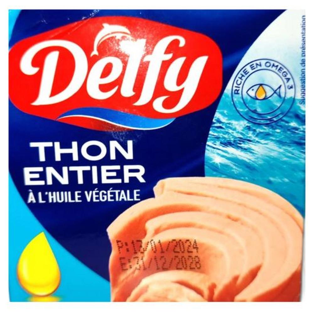 [721404] Thon Entier à l'Huile Végétale Delfy 85g