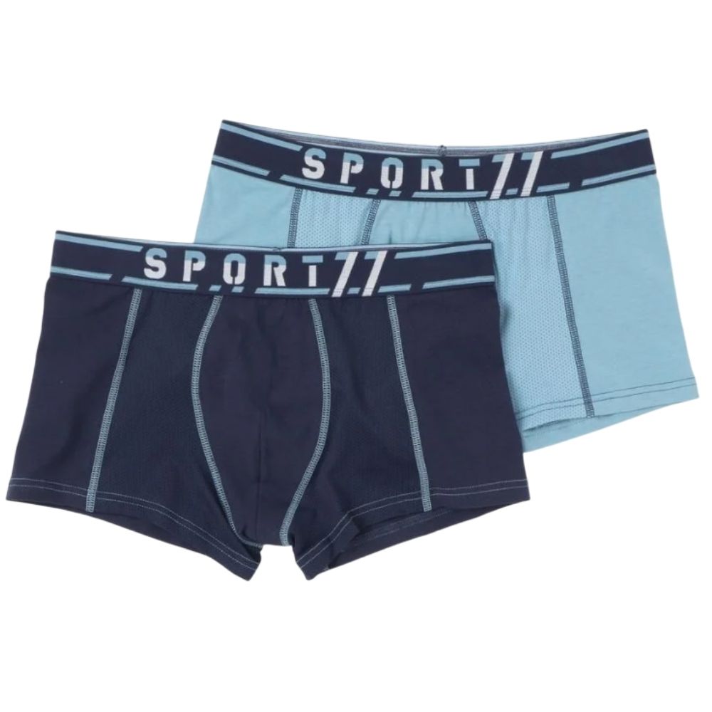 [690331] Lot 2 Boxers Homme Sport Marine