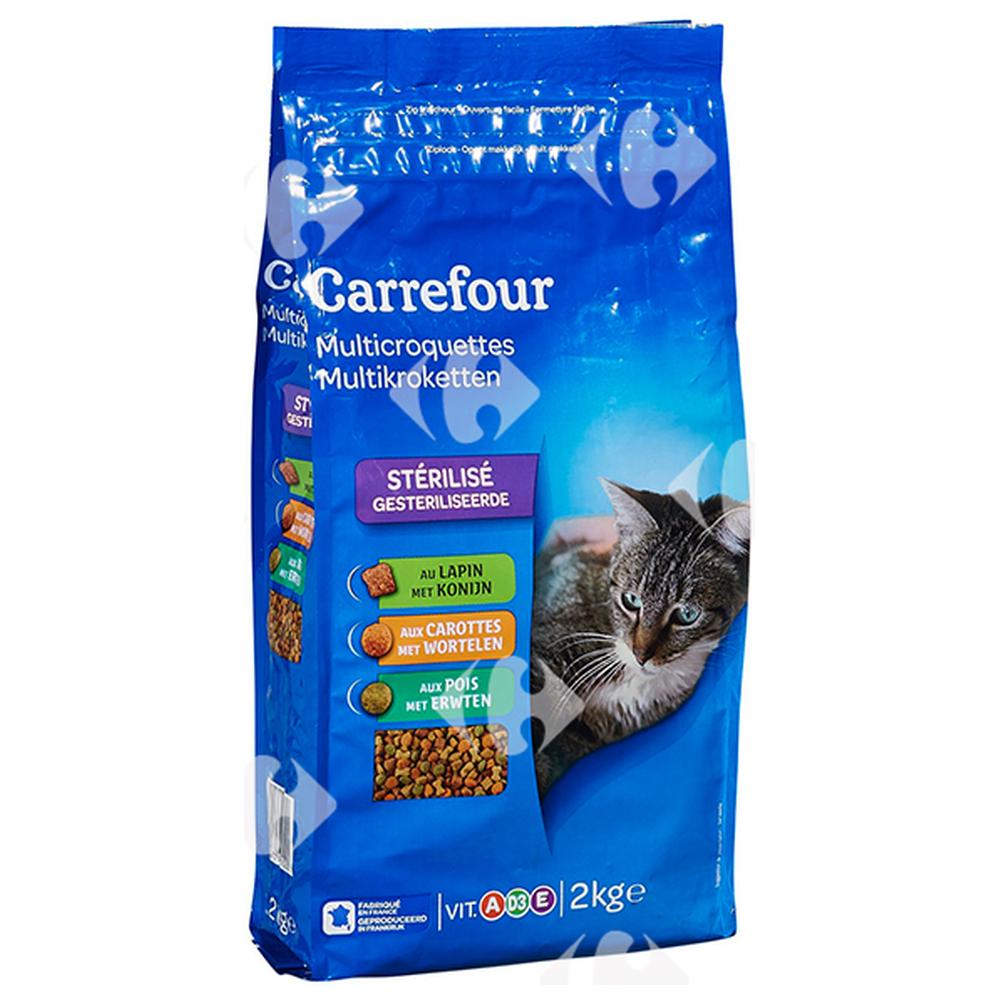 [508088] Croquettes Lapin et Légumes pour Chats Stérilisés Carrefour 2kg