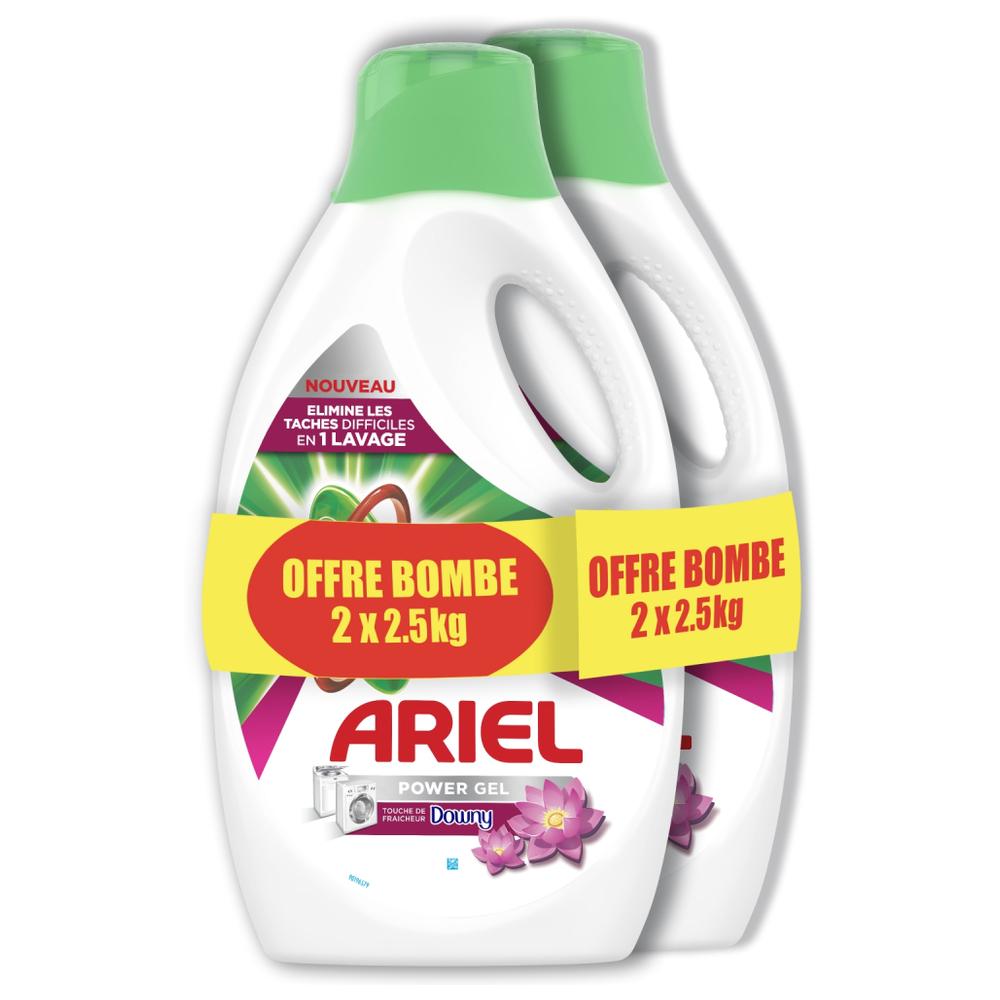 Pack de Lessive Liquide Downy Ariel 2,5L 2 unités