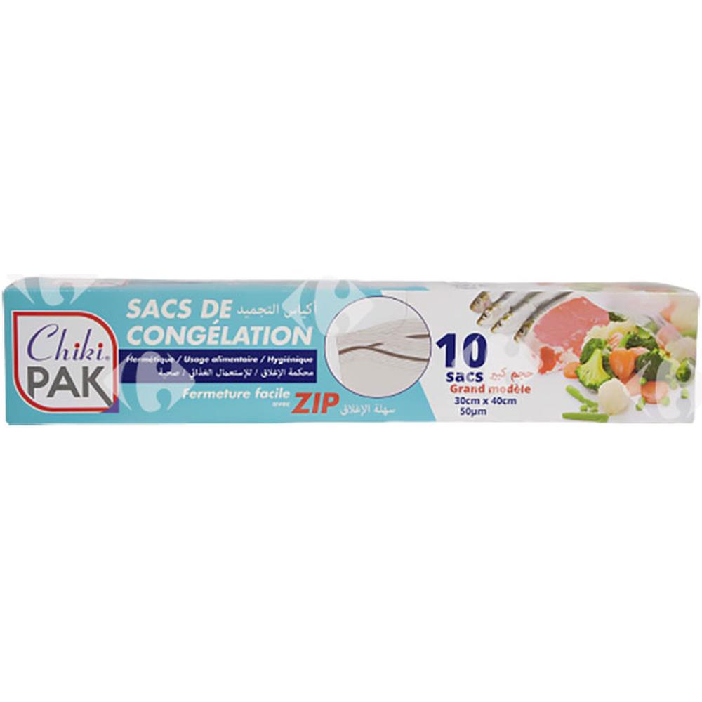 [672950] Sacs Congélation Zip Grand Chikipak 10 unités