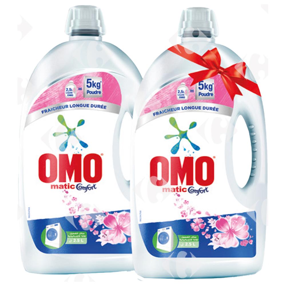 [636711] Pack 2 Lessives Liquides OMO Couleur 2,5L