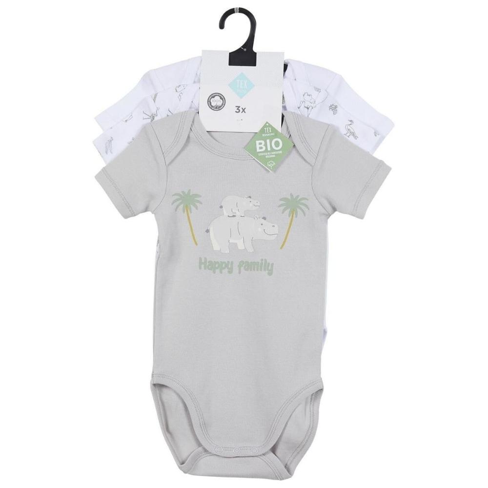 Body Bébé Gris Tex BaBy 3 pièces