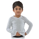Pull Garçon à Manches Longues Col V Blanc - 8 Ans