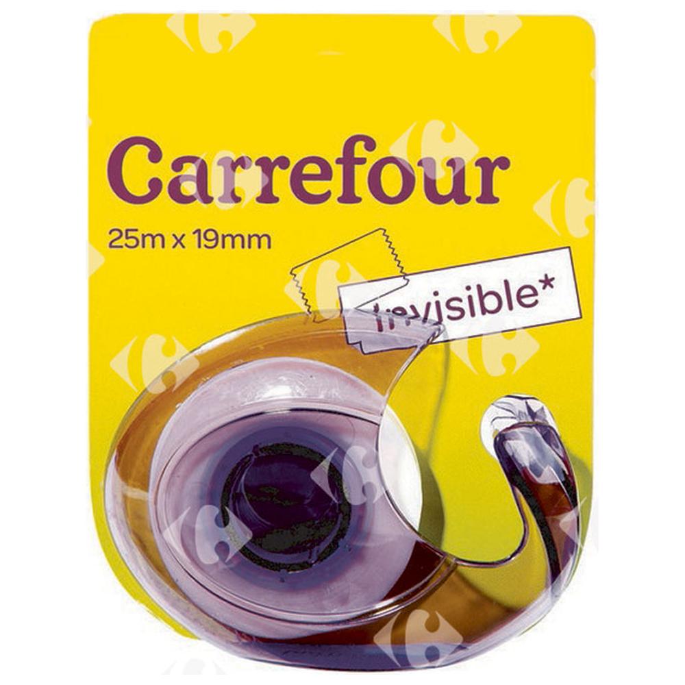 [316357] Ruban Adhesif Invisible Avec Dévidoir Classique Carrefour 25mx19mm