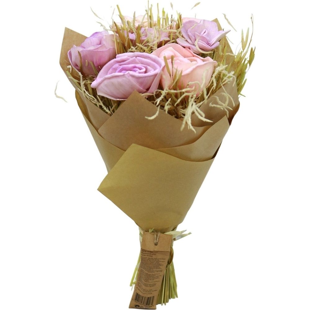 [730723] Fleurs Artificielles Roses Enveloppées Kasa 30cm