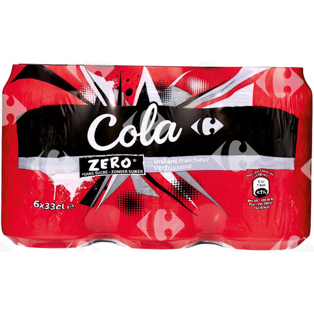 [627078] Pack Boissons Gazeuses Colas Zero Carrefour 6x33cl.