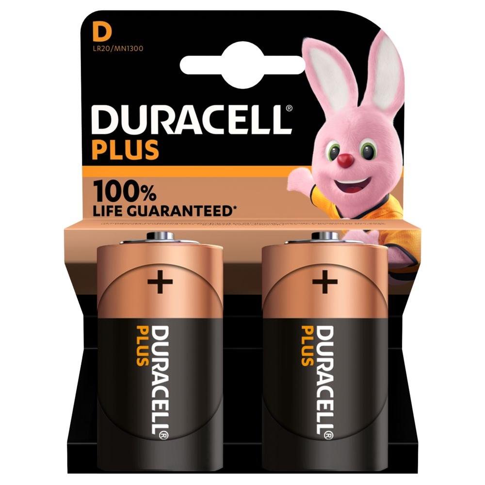 Pile Duracell Plus 2 unités.