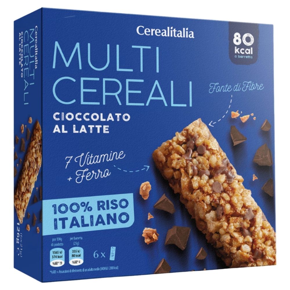 Barre Multicéréale Choco Lait Cerealitalia 126 g