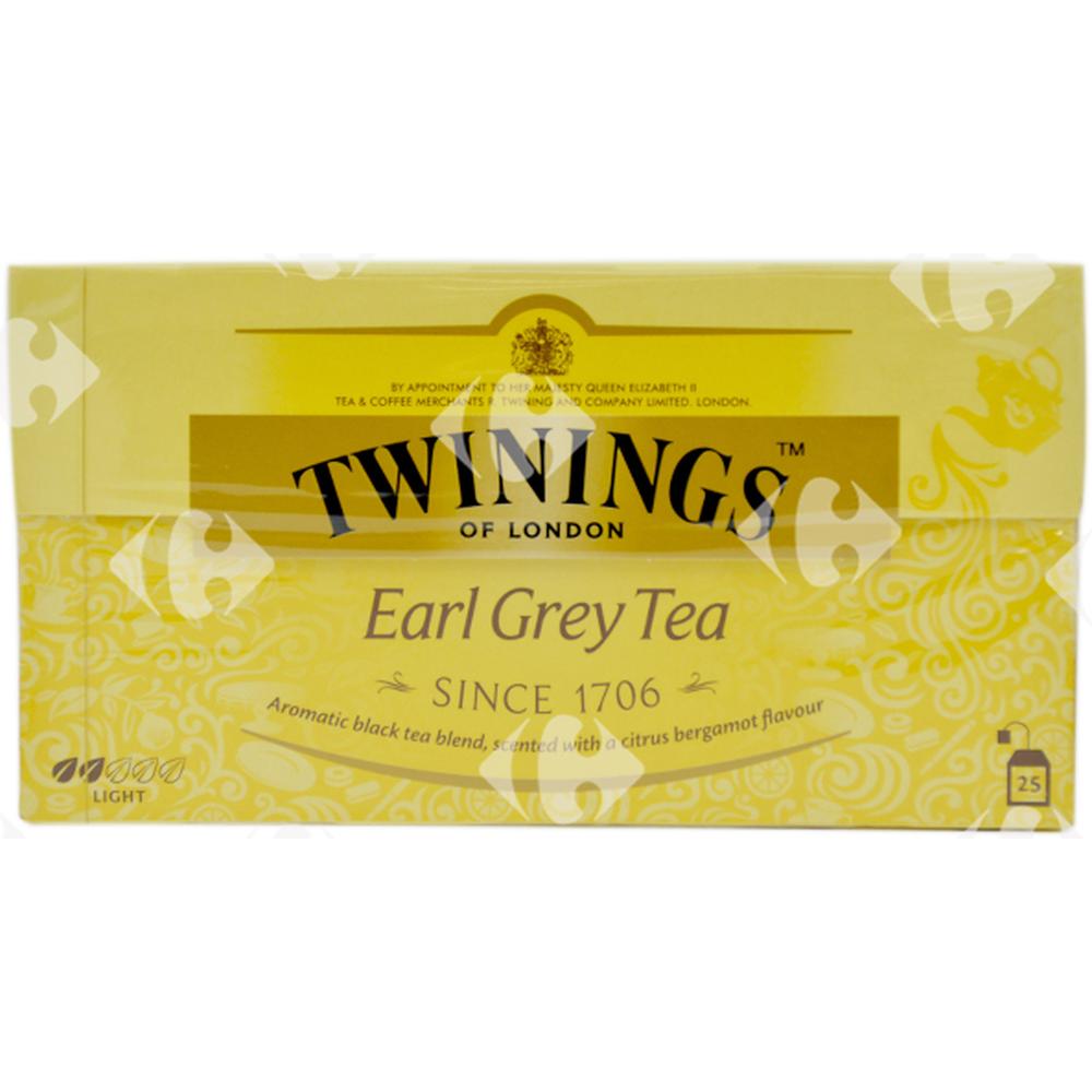 [4018] Thé Aromatisé en Sachets Early Grey Twinings 25 sachets