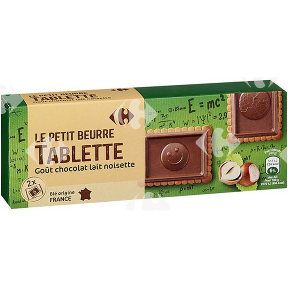 [656587] Biscuits Petit Beurre Chocolat au Lait Noisette Carrefour 150g