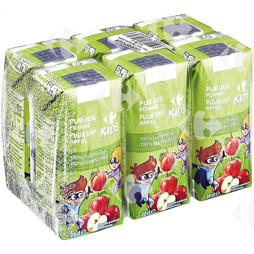 [627063] Pack Pur Jus de Pomme Carrefour Kids 6x20cl