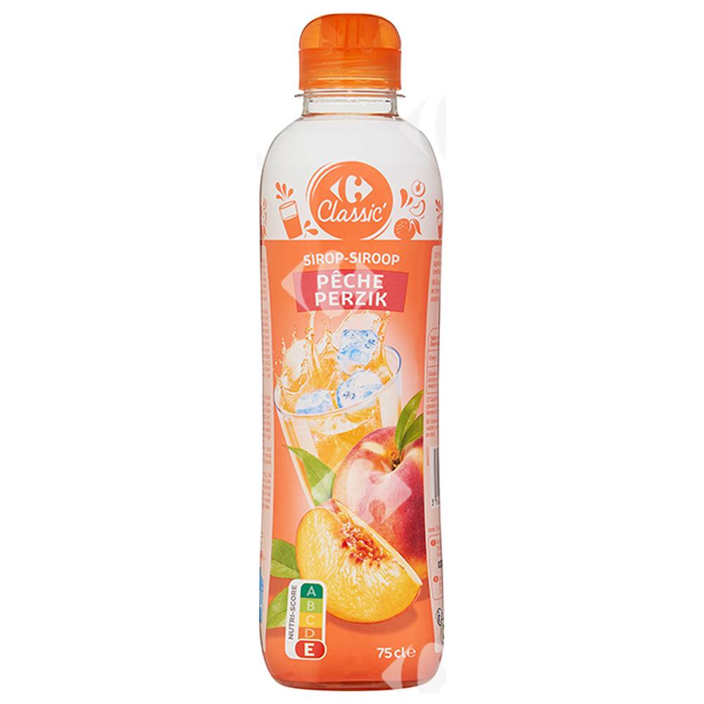 [627075] Sirop de pêche Carrefour 75cl