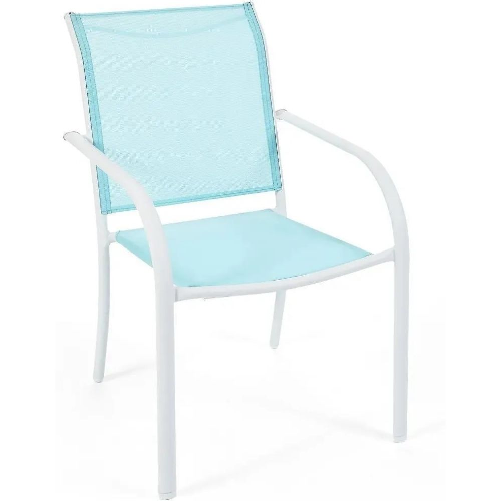 [660178] Chaise de Jardin Légère Hyba Bleu 66x56,5x86 cm