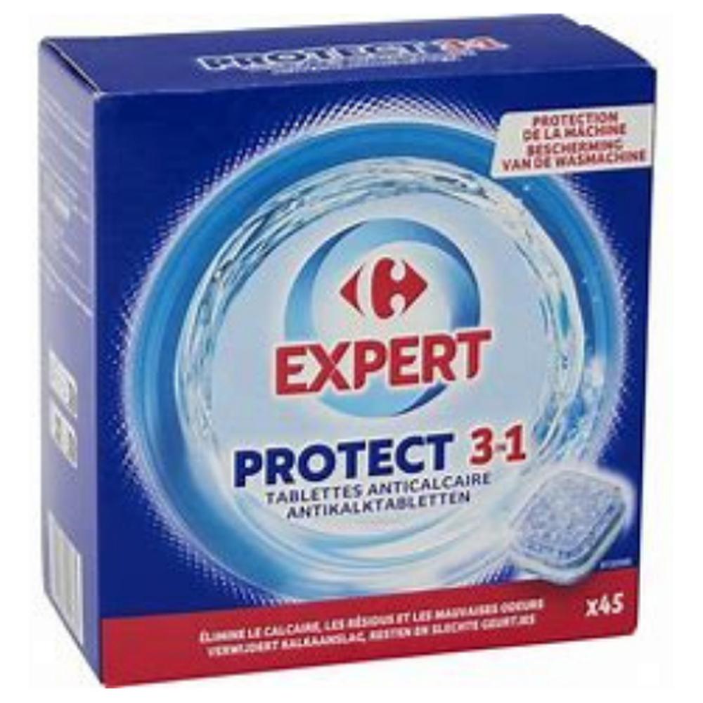 [530814] Tablettes Anti-calcaire Protect 3en1 Carrefour Expert 45 unités