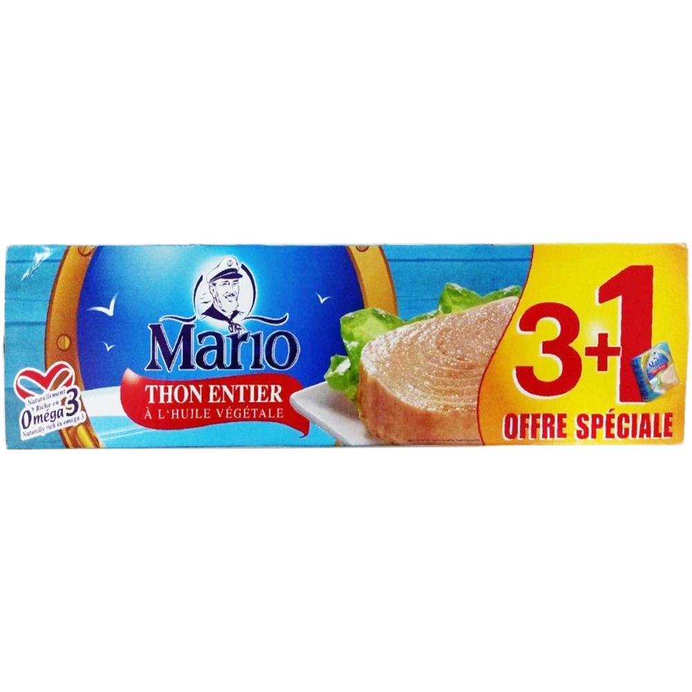 Lot de Thon à l'Huile Végétale Mario 3x80g + 1 Gratuit