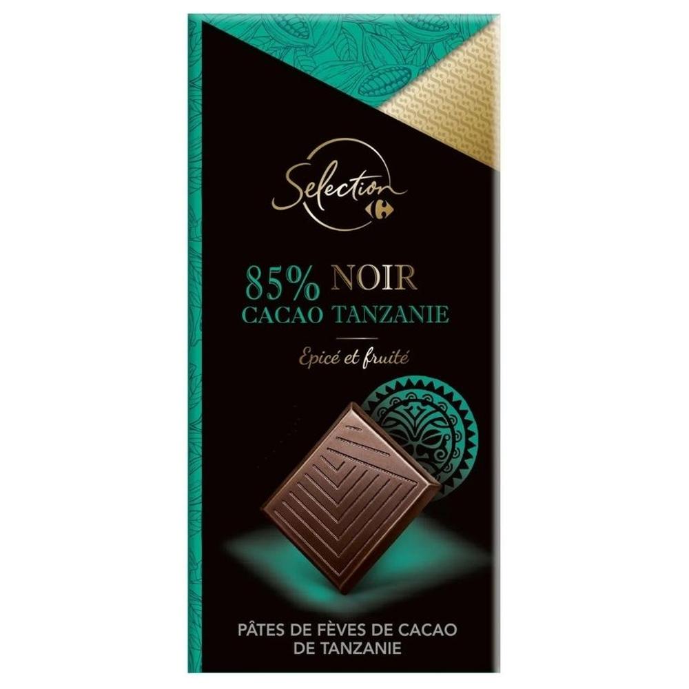Tablette Chocolat Noir 85% de Cacao Carrefour Selection 80g