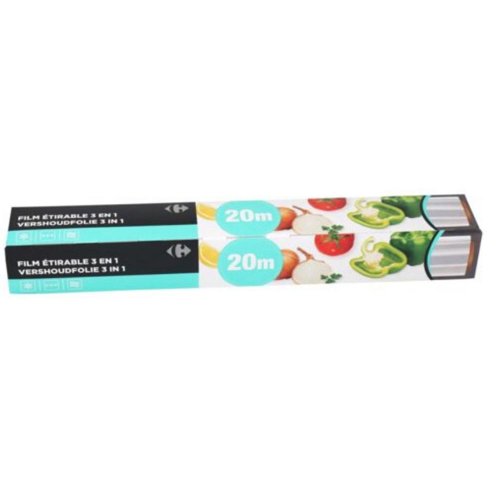 [713066] Film Étirable 3 en 1 Carrefour 20m
