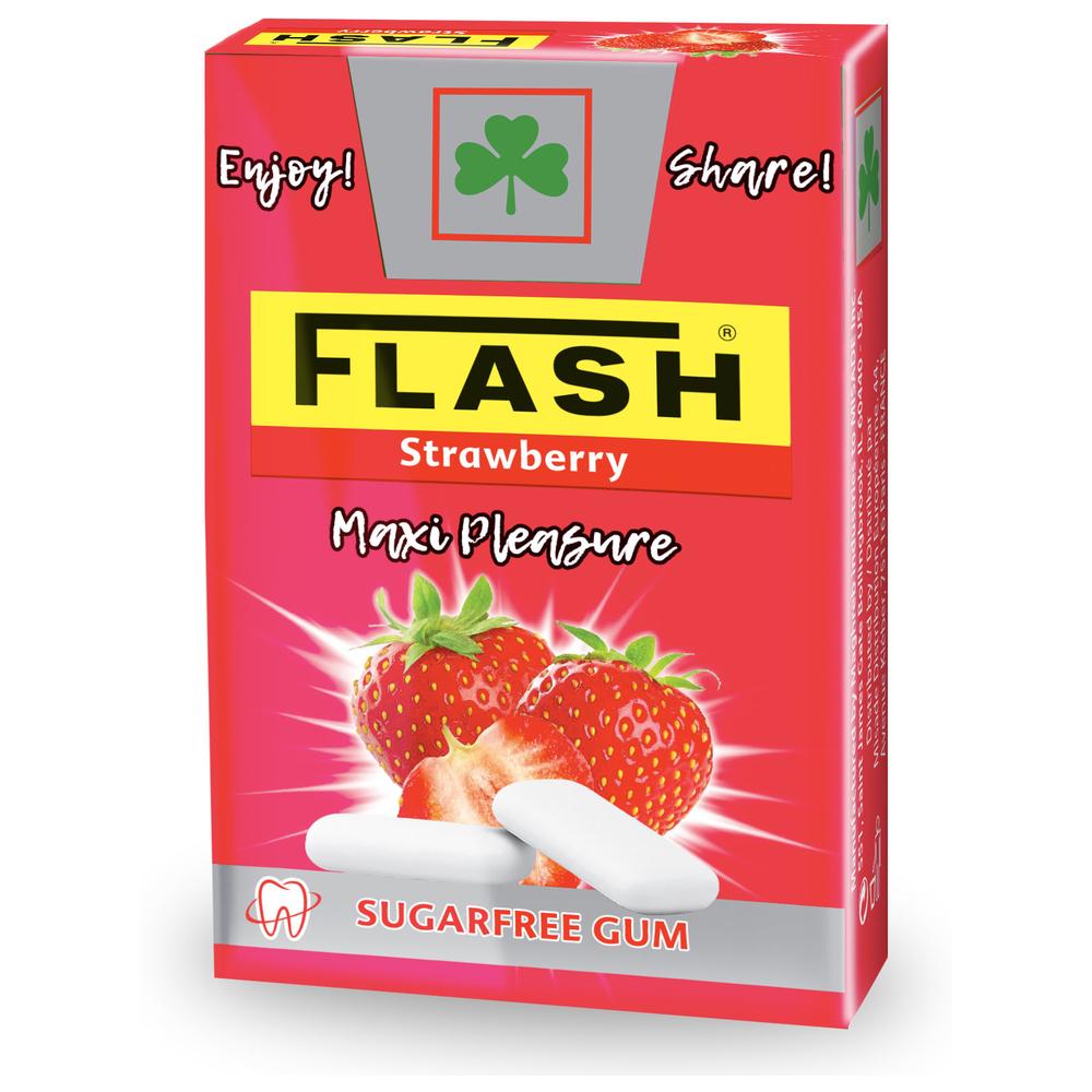 [686511] Chewing-Gum Fraise Flip-Top Flash 25g
