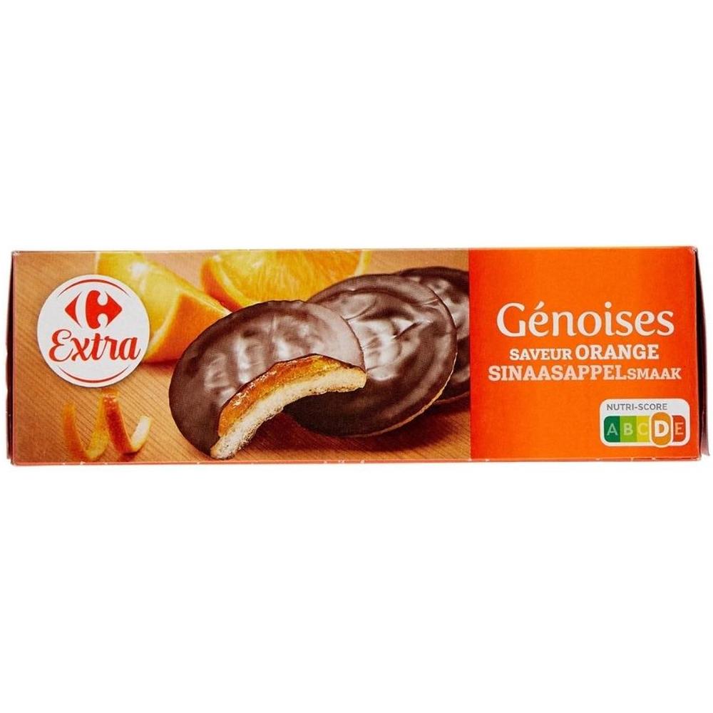 Gâteaux Génoises Orange Chocolat Carrefour 150g