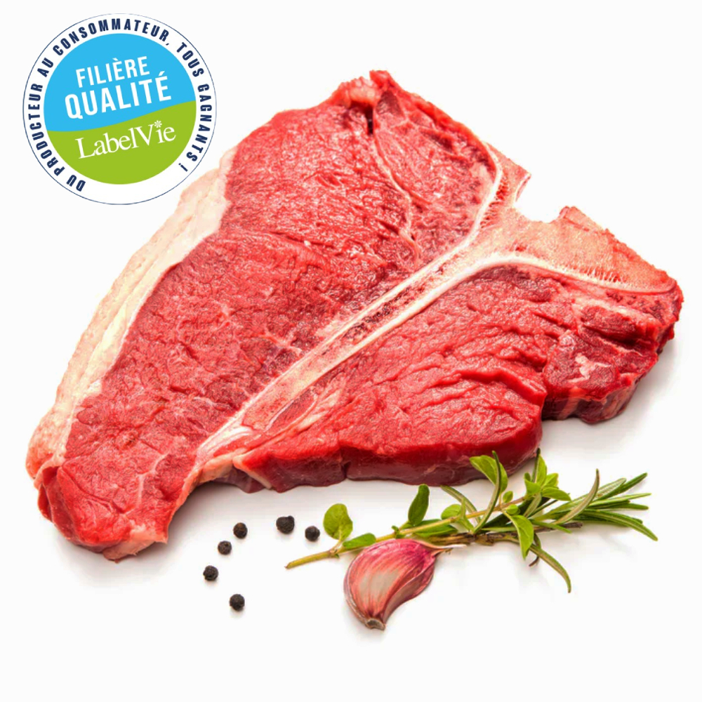 [384387] T-Bone Steak de Bœuf 500g - Filière Qualité