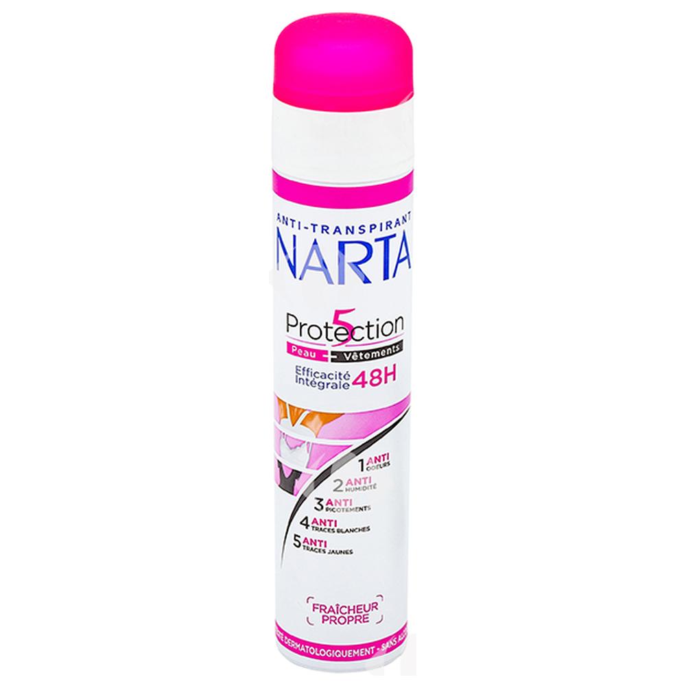 [622752] Atomiseur Anti-Transpirant 5 Protection Sans Paraben Narta 200ml.