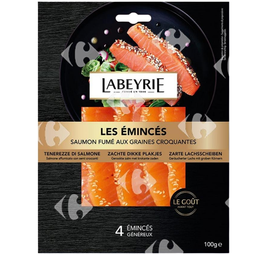 [692591] Saumon Fumé aux Graines Croquantes Labeyrie 100g