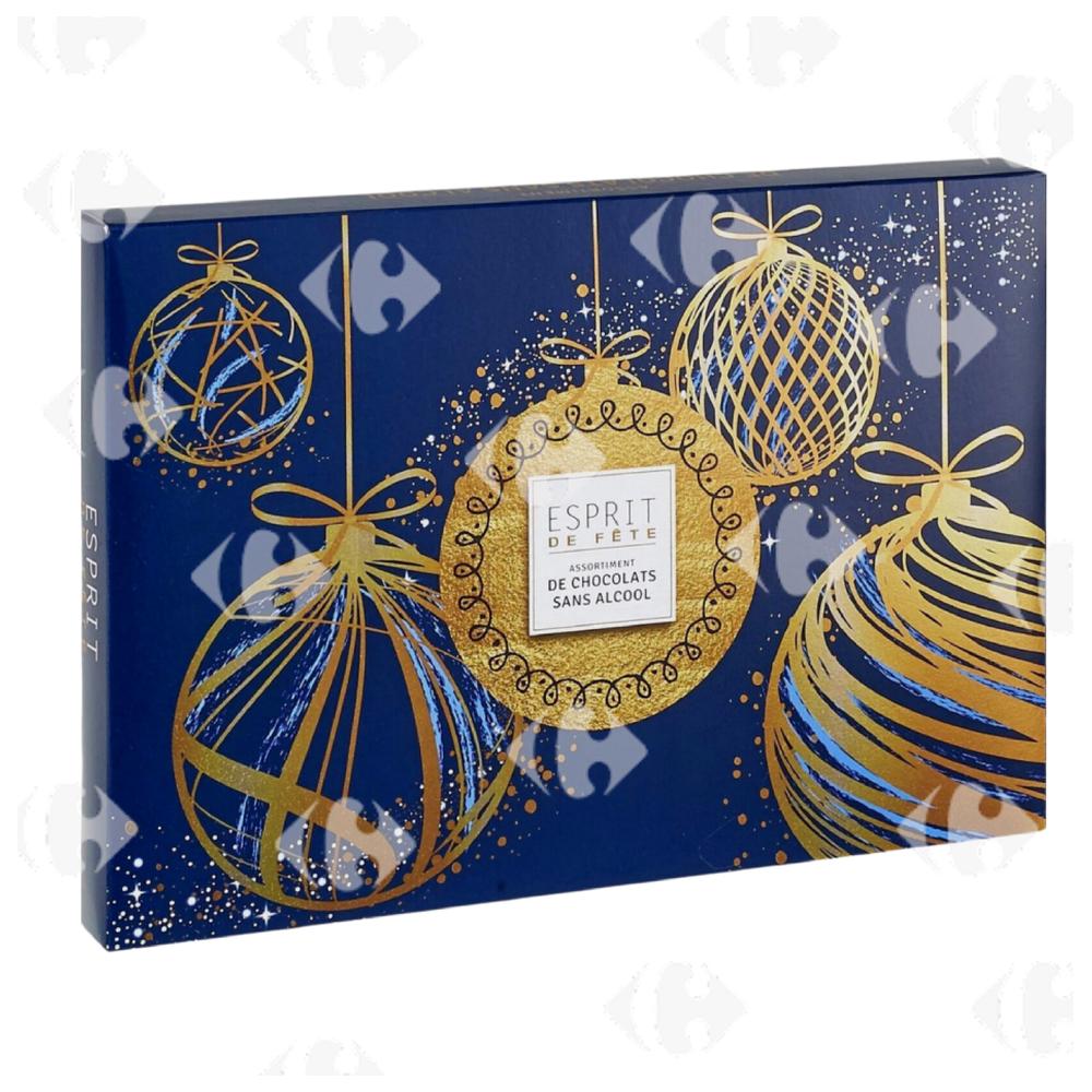 [656651] Bonbons de Chocolats Sans Alcool Esprit de Fête 12x245g.