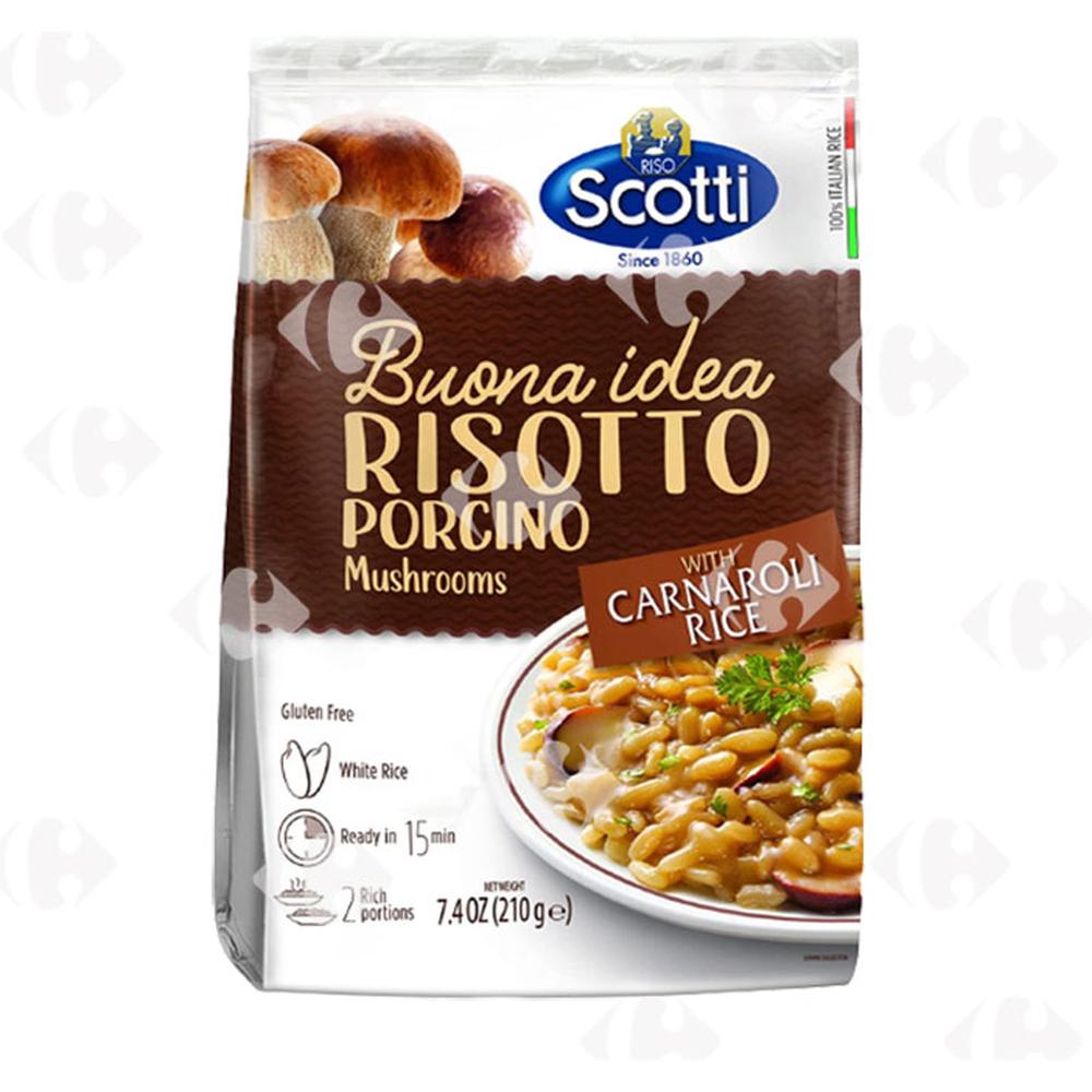 [520480] Riz Risotto Carnaroli aux Champignons sans Gluten Scotti 210g