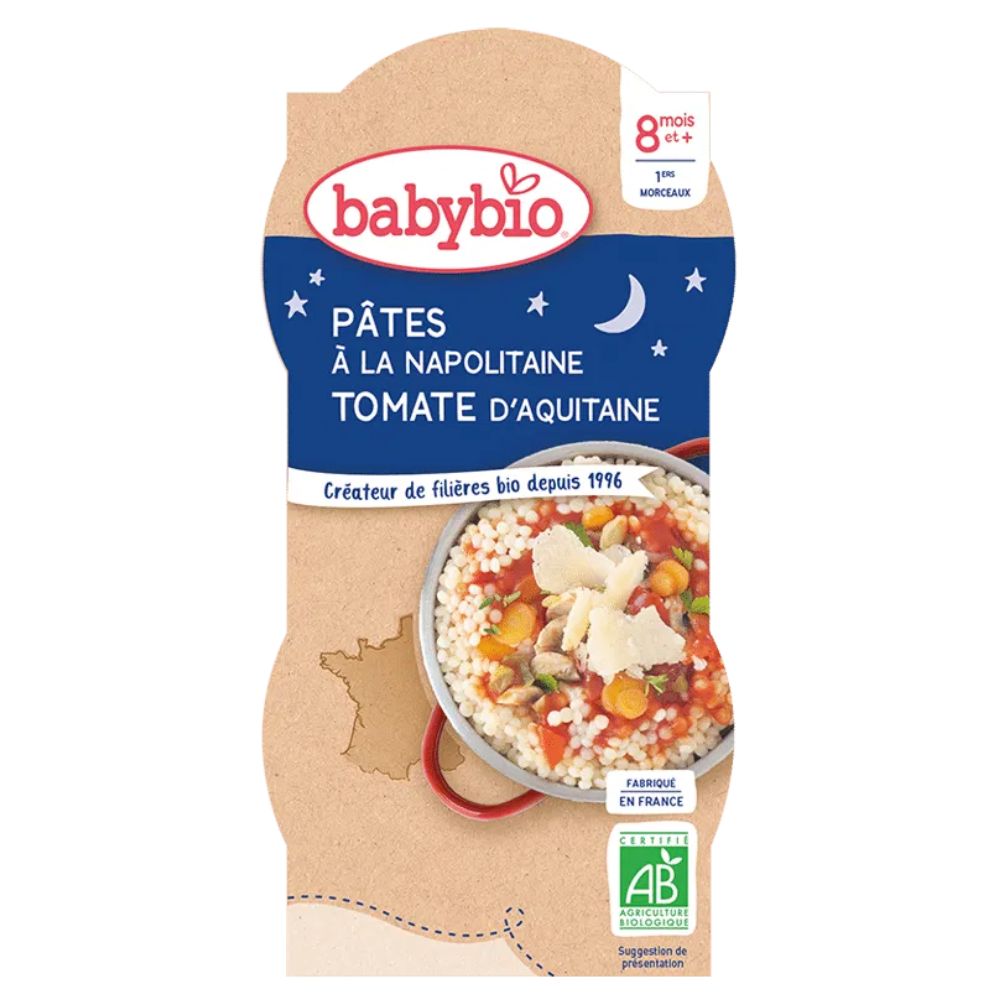 [682956] Bol Pâtes Napolitaines Bio Babybio 2x200g