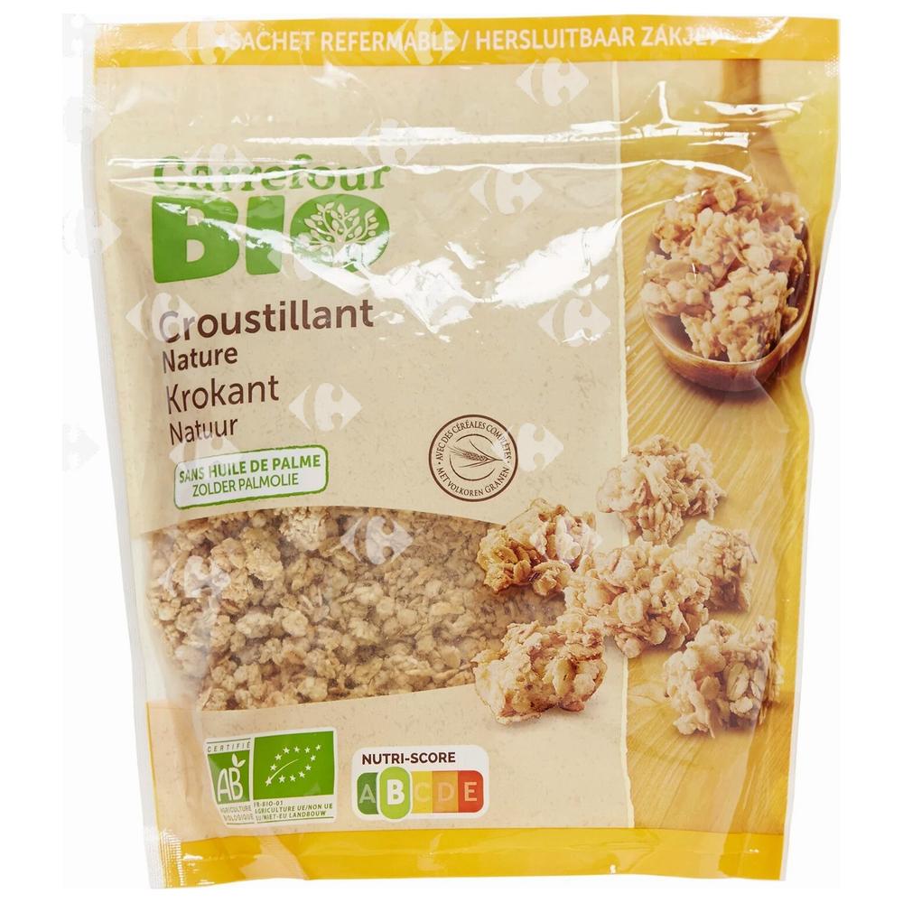 Céréales Bio Muesli Croustillant Traditionnel Carrefour Bio 500g