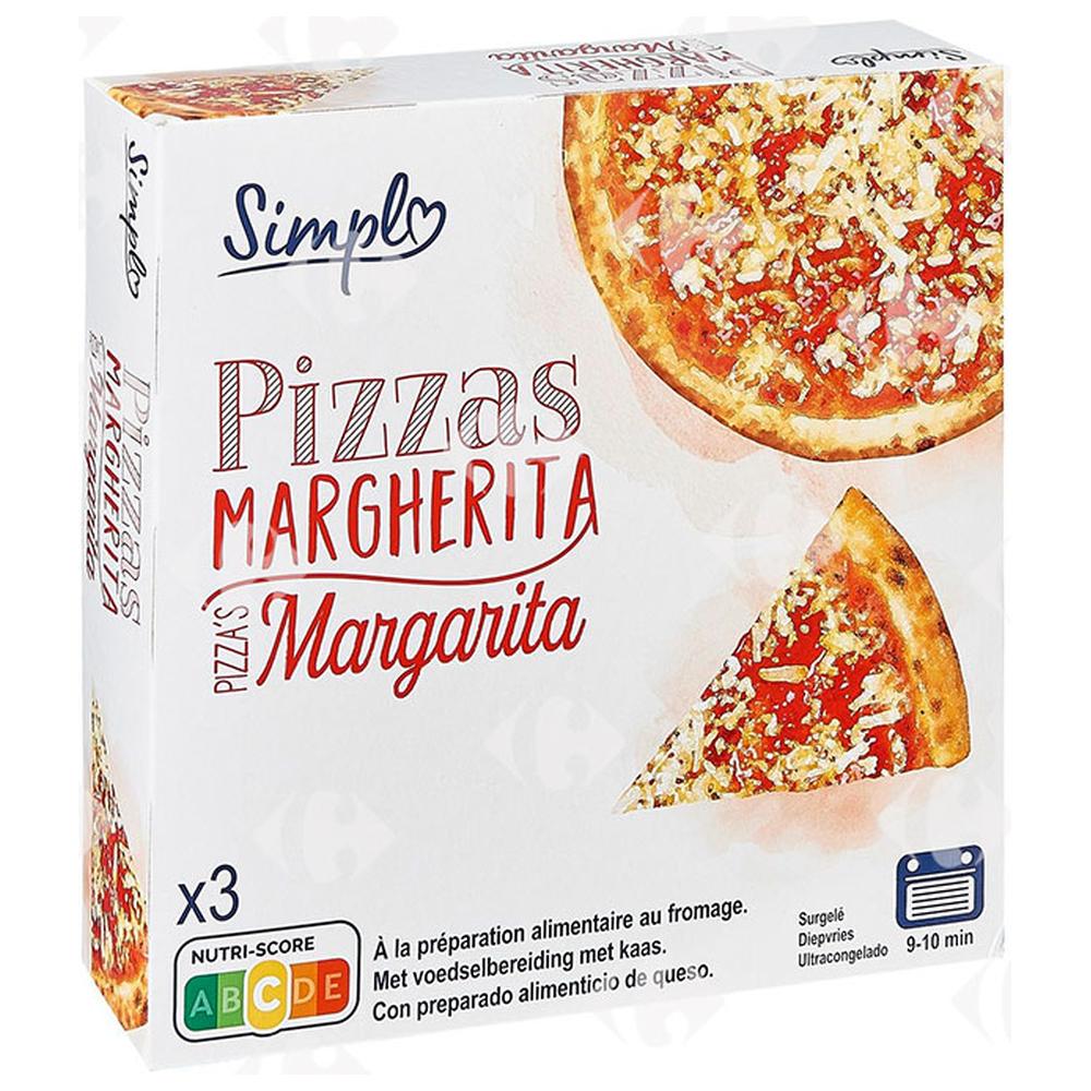 Pizza Margherita Carrefour Blanc 3x300g