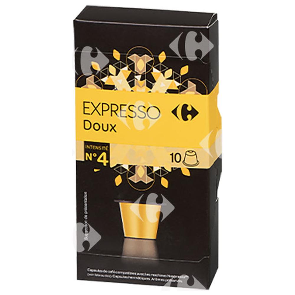 [532833] Café en Capsules Expresso Doux Carrefour N4x10