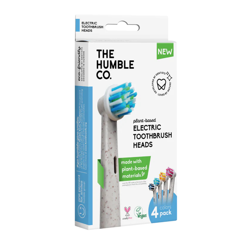 [721212] Têtes de Brosse à Dents Électrique à Base de Plantes The Humble Co 4 unités