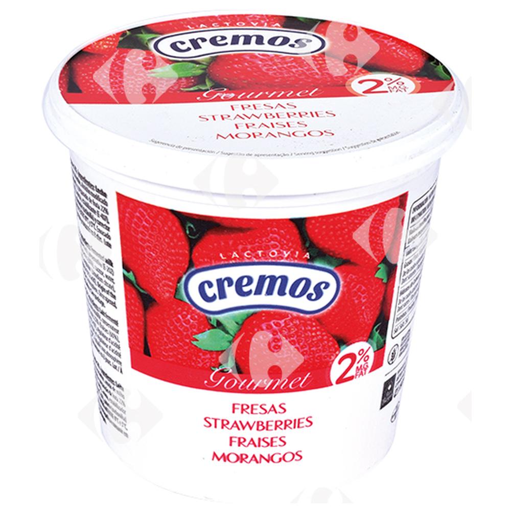 [628467] Yaourt Brassé Fraise Cremos Flor De Burgos 650g
