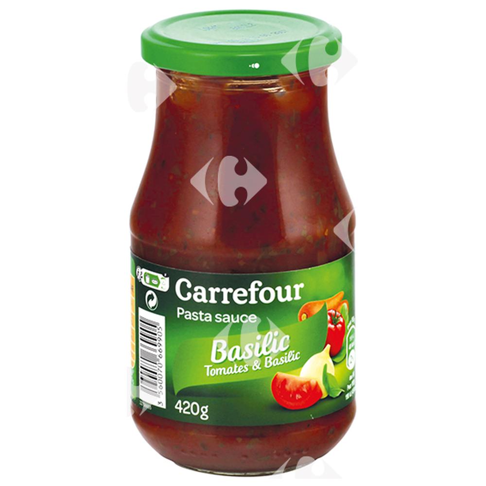 [377166] Sauce Tomate au Basilic Carrefour 420g