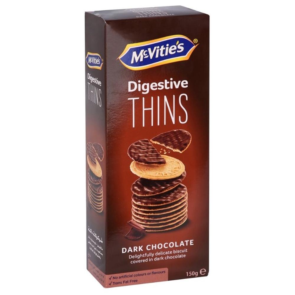 [691230] Biscuits Digestive Thins Chocolat Noir McVitie's 150g