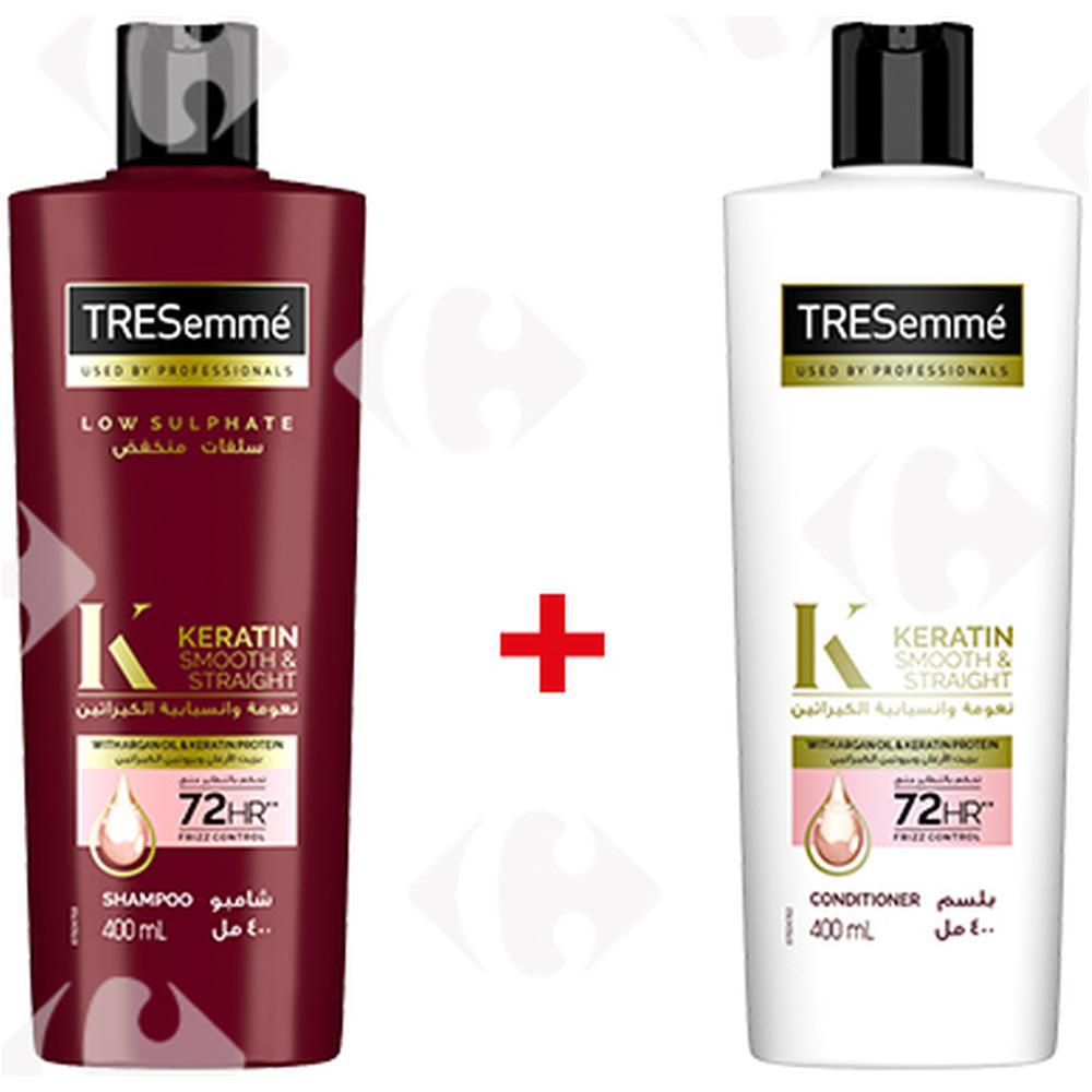 Pack Shampoing + Conditionneur Salon Smooth & Shine Tresemmé 400 ml