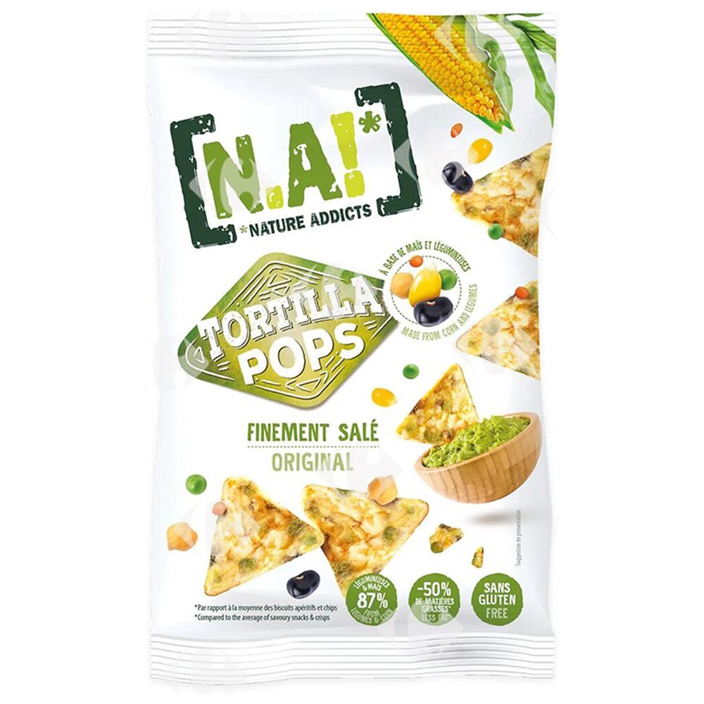 [669279] Chips Tortilla Pops Salée Sans Sucre Nature Addicts 80g