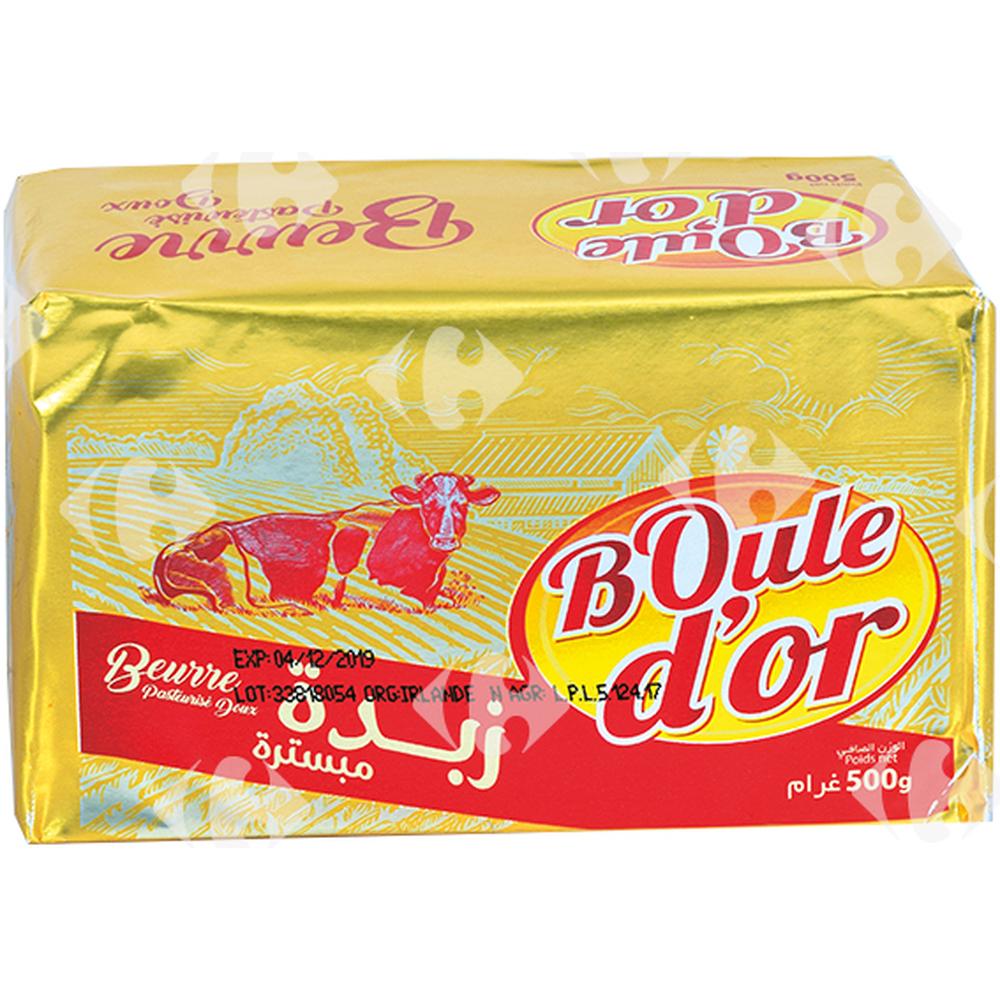 [557044] Beurre Doux 82%Mg Boule D'Or 500g.