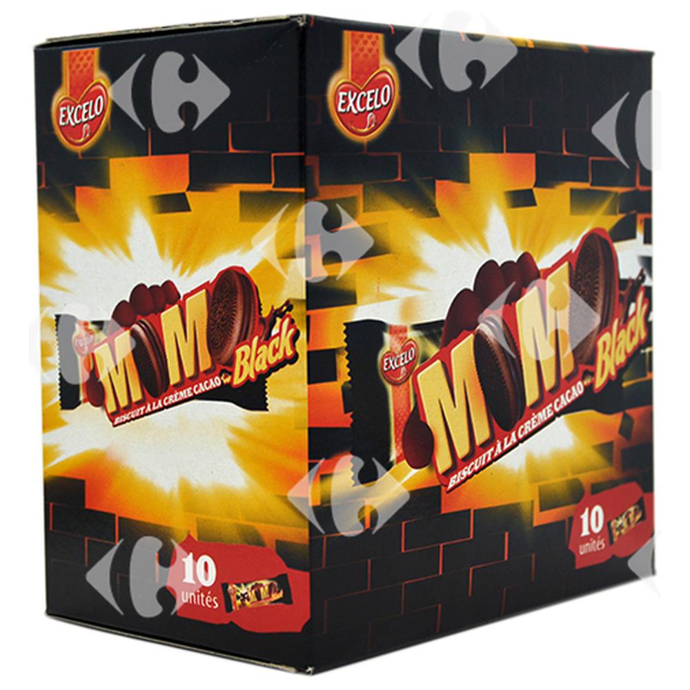 Pack Biscuits à la Crème Cacao Black Momo 10x36g