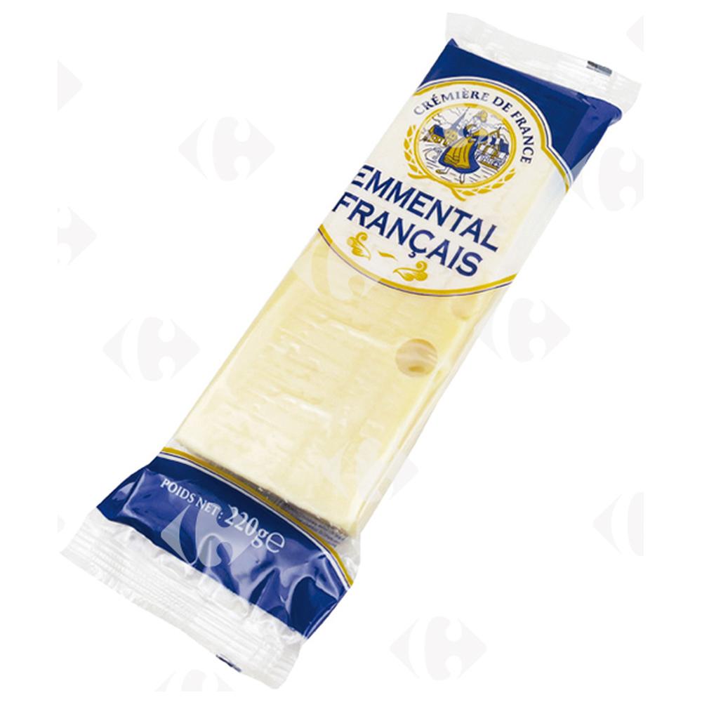 Fromage Emmental en plaquette Carrefour Blanc 220g