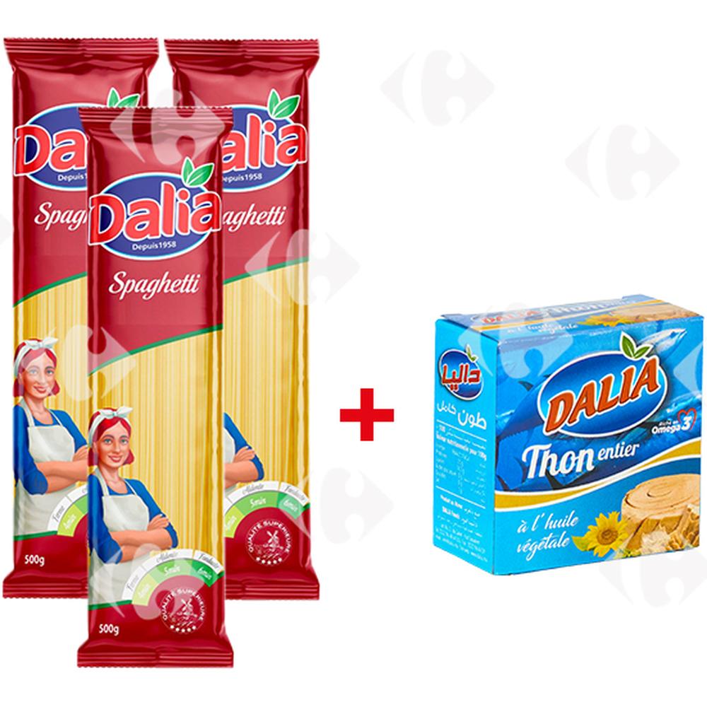 [663131] Lot spaghetti Dalia 500gx2 + Thon Dalia 80g Gratuit