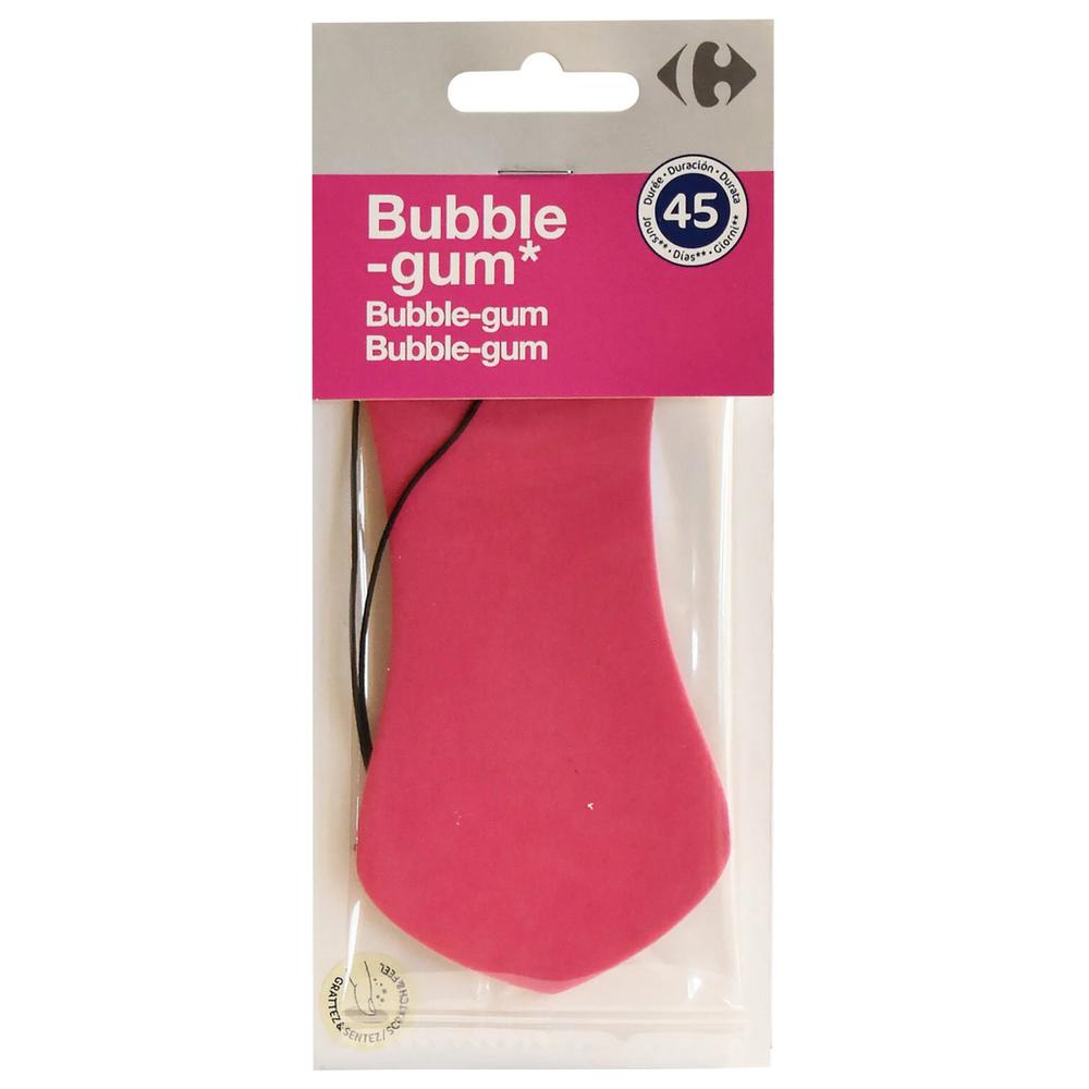Désodorisant Voiture Plaquette Parfum Carrefour Bubble GUM.